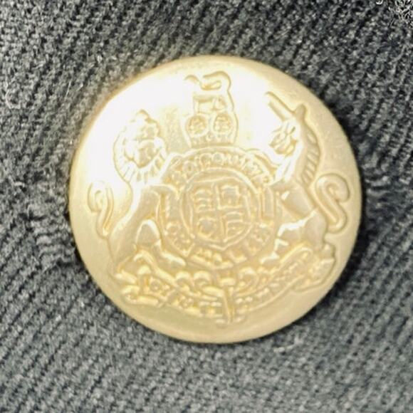 J Crew Schoolboy Blazer Jacket Wool Blend Gold Crest Buttons Black Womens 8 - Picture 6 of 11